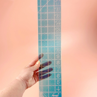 Feral Notions iridescent! 3.5” by 18.5” Quilting Ruler